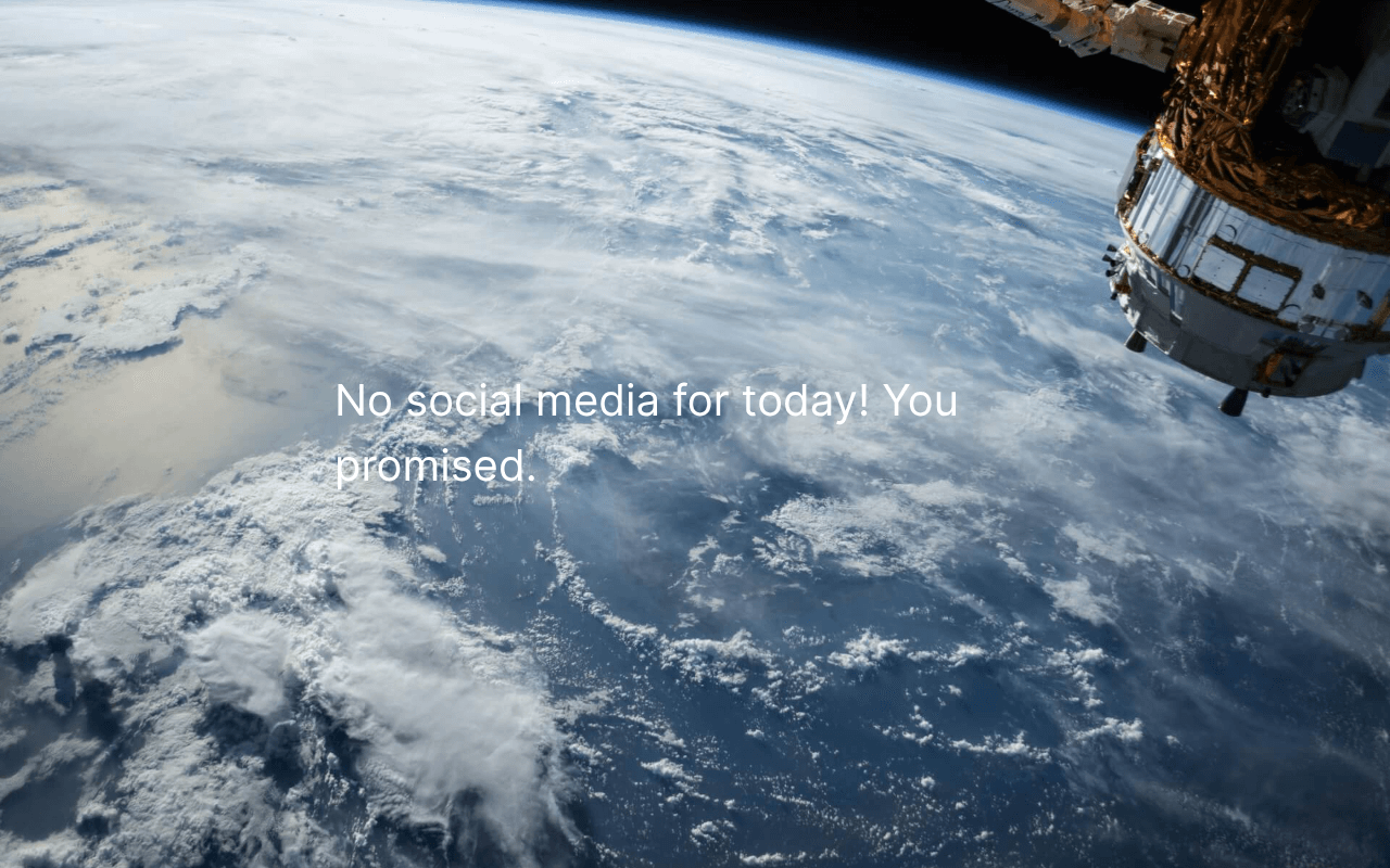 a blocked page with image and a text message, which is displayed when a website is blocked